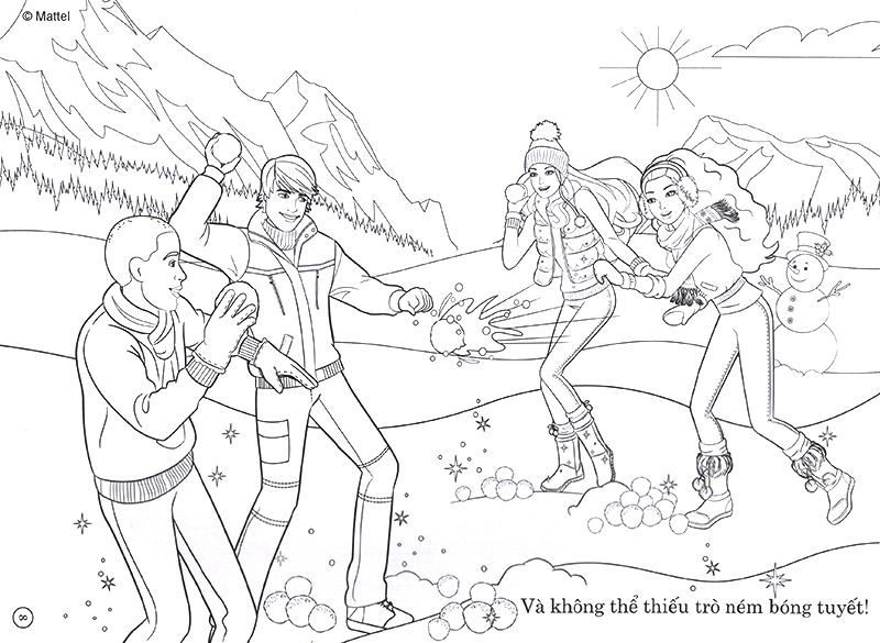barbie giáng sinh yêu thương - tô màu khổ lớn với hơn 50 đề can - Ảnh 11