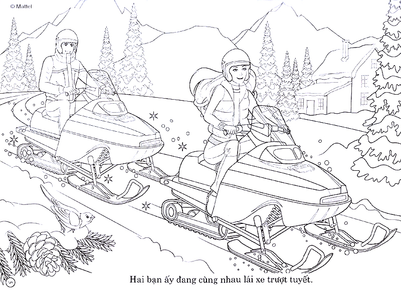 barbie giáng sinh yêu thương - tô màu khổ lớn với hơn 50 đề can - Ảnh 8