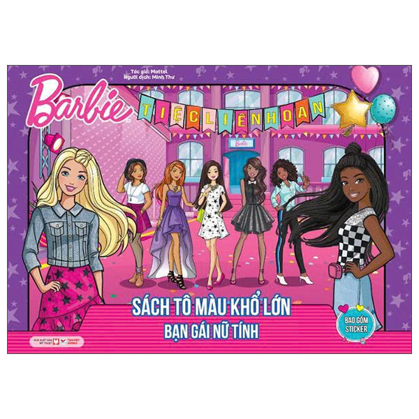 Barbie - Sách Tô Màu Khổ Lớn - Bạn Gái Nữ Tính