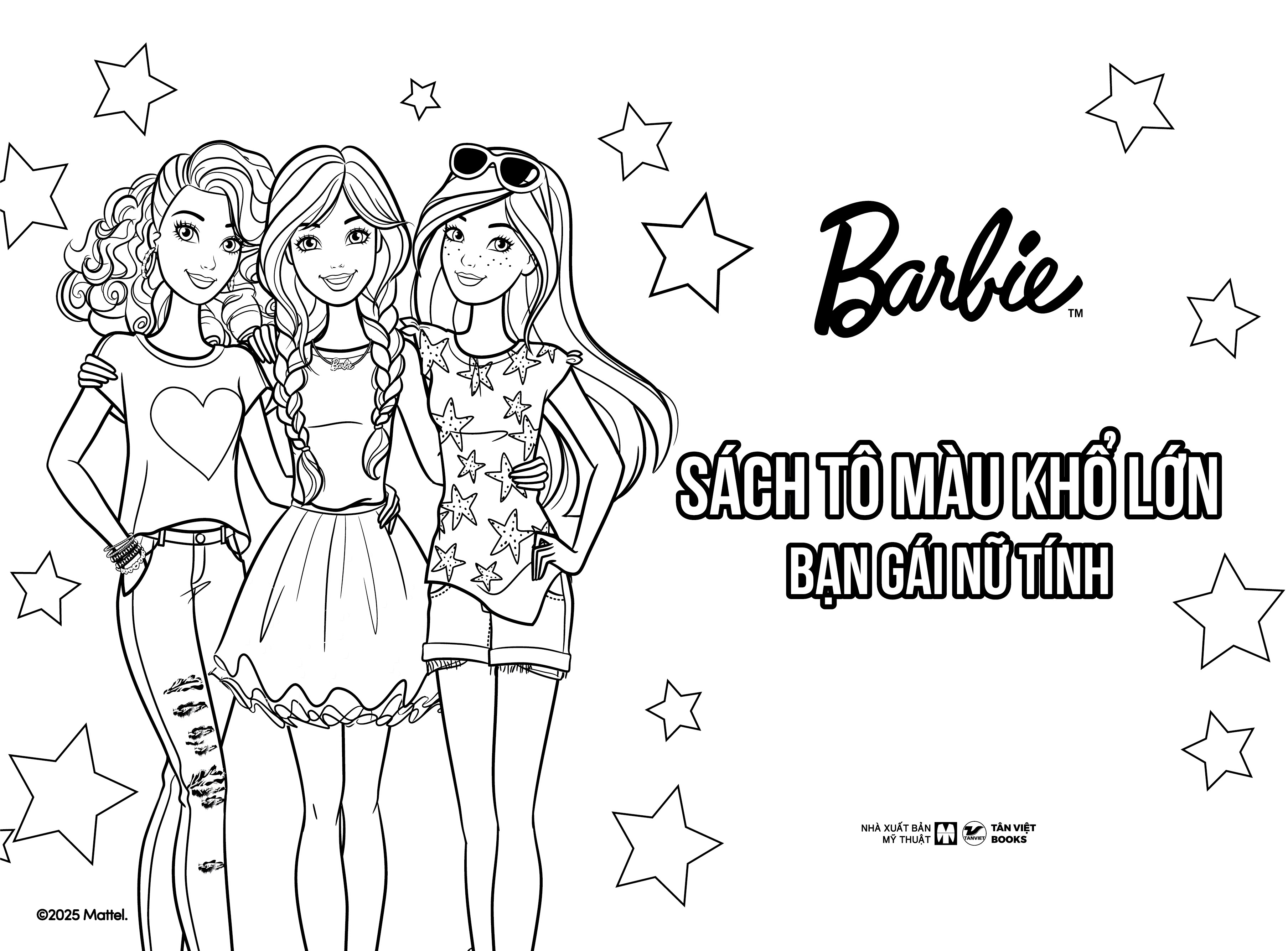 Barbie - Sách Tô Màu Khổ Lớn - Bạn Gái Nữ Tính - Ảnh 2