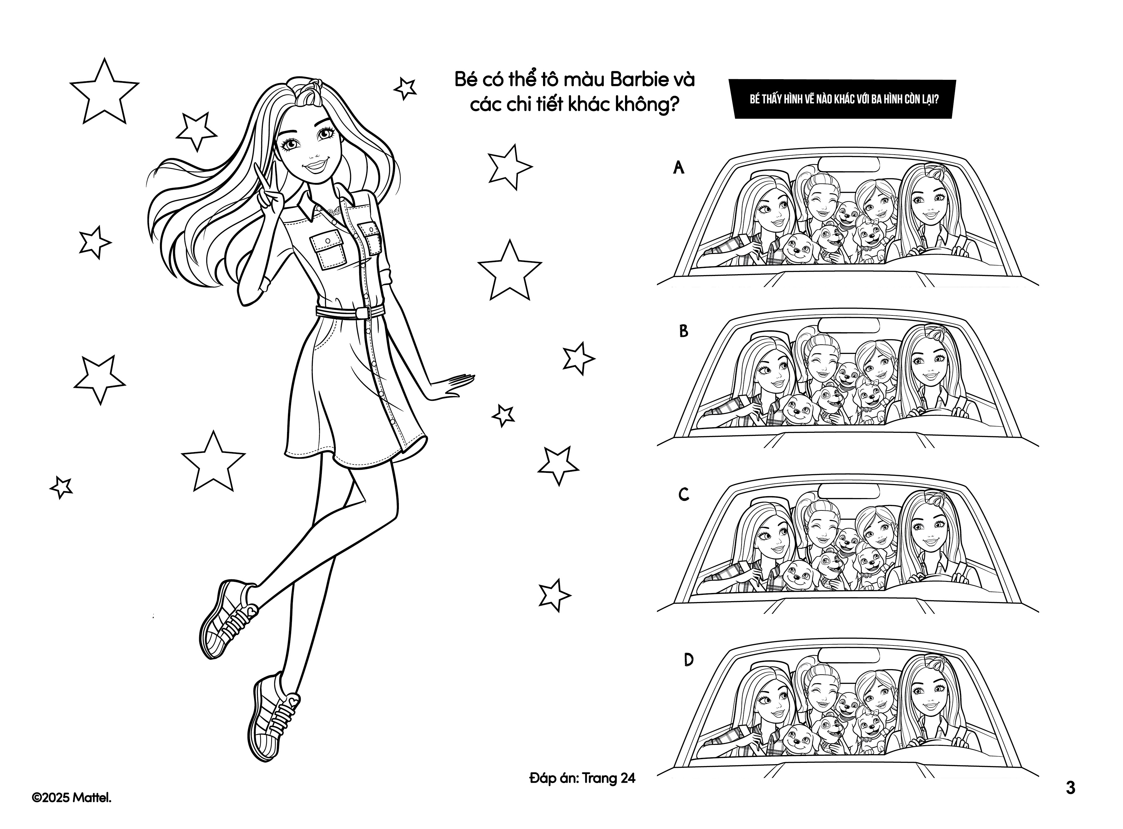 Barbie - Sách Tô Màu Khổ Lớn - Bạn Gái Nữ Tính - Ảnh 3