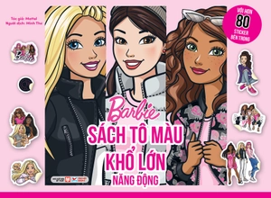 barbie - sách tô màu khổ lớn - năng động - Ảnh 2