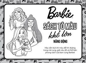 barbie - sách tô màu khổ lớn - năng động - Ảnh 3