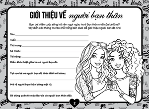 barbie - sách tô màu khổ lớn - năng động - Ảnh 4