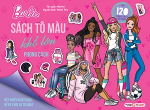 barbie - sách tô màu khổ lớn - phong cách - Ảnh 2