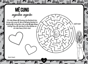 barbie - sách tô màu khổ lớn - phong cách - Ảnh 4