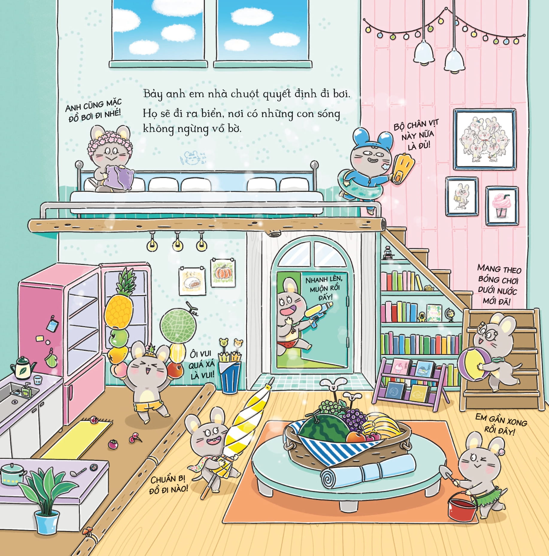 bảy anh em nhà chuột - trò chơi mùa hạ - đá bào cá voi - Ảnh 5