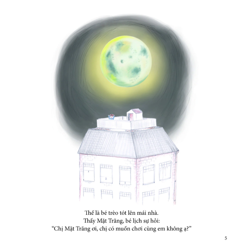 bé chơi cùng mặt trăng - Ảnh 4