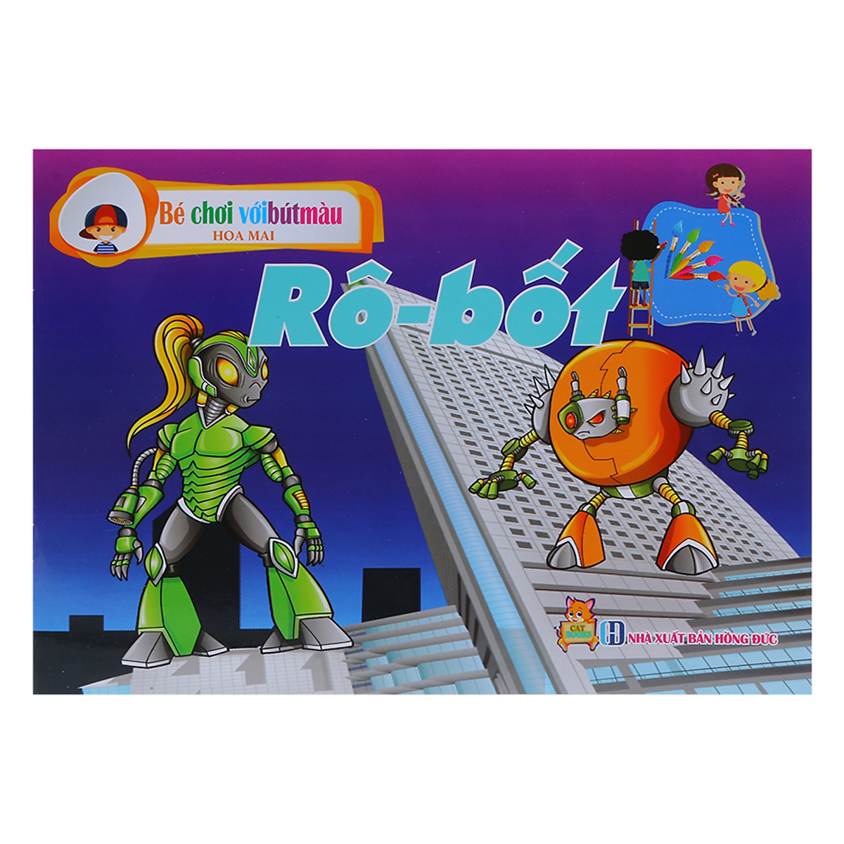 bé chơi với bút màu - rô - bốt - Ảnh 2