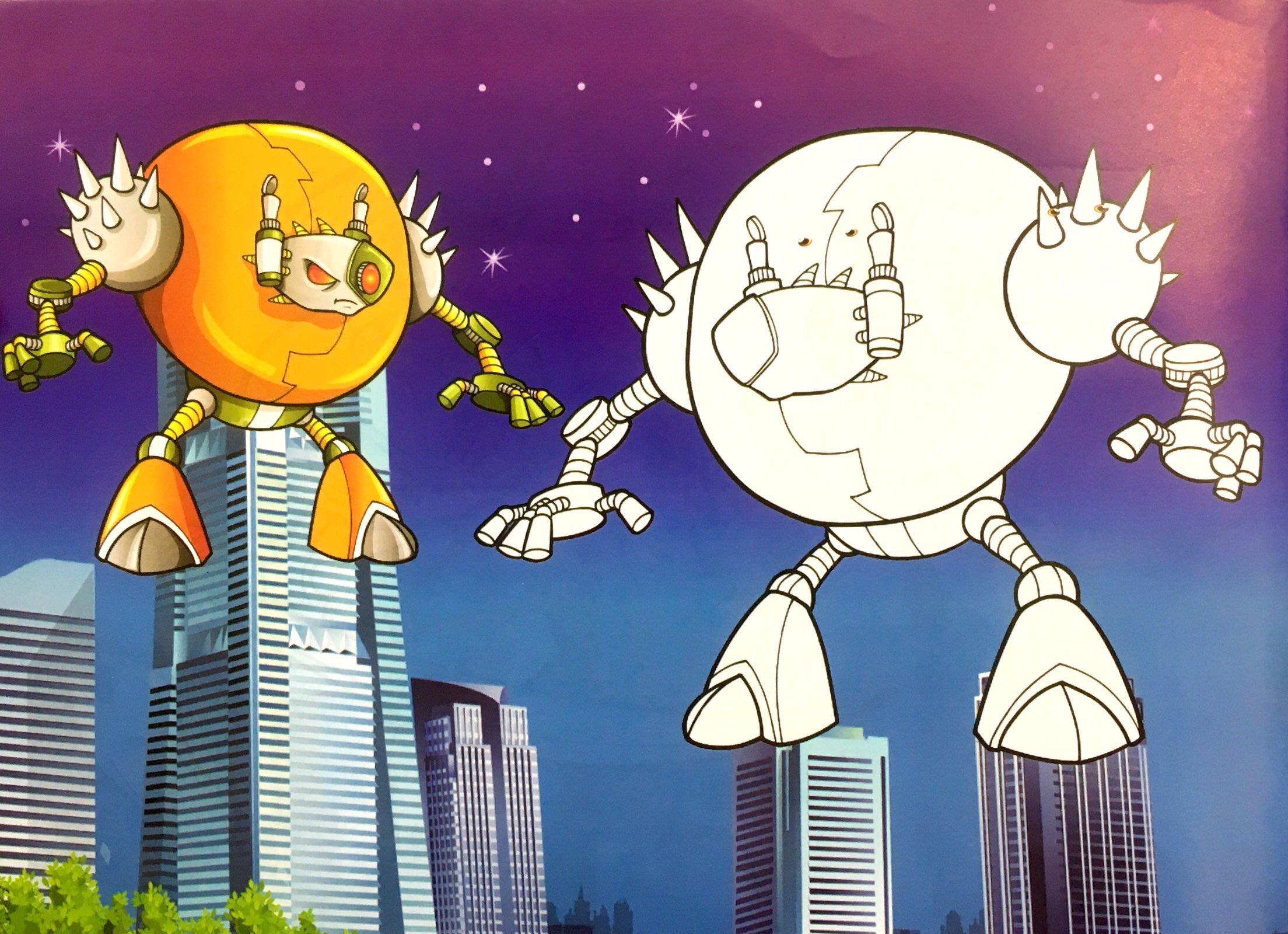 bé chơi với bút màu - rô - bốt - Ảnh 6