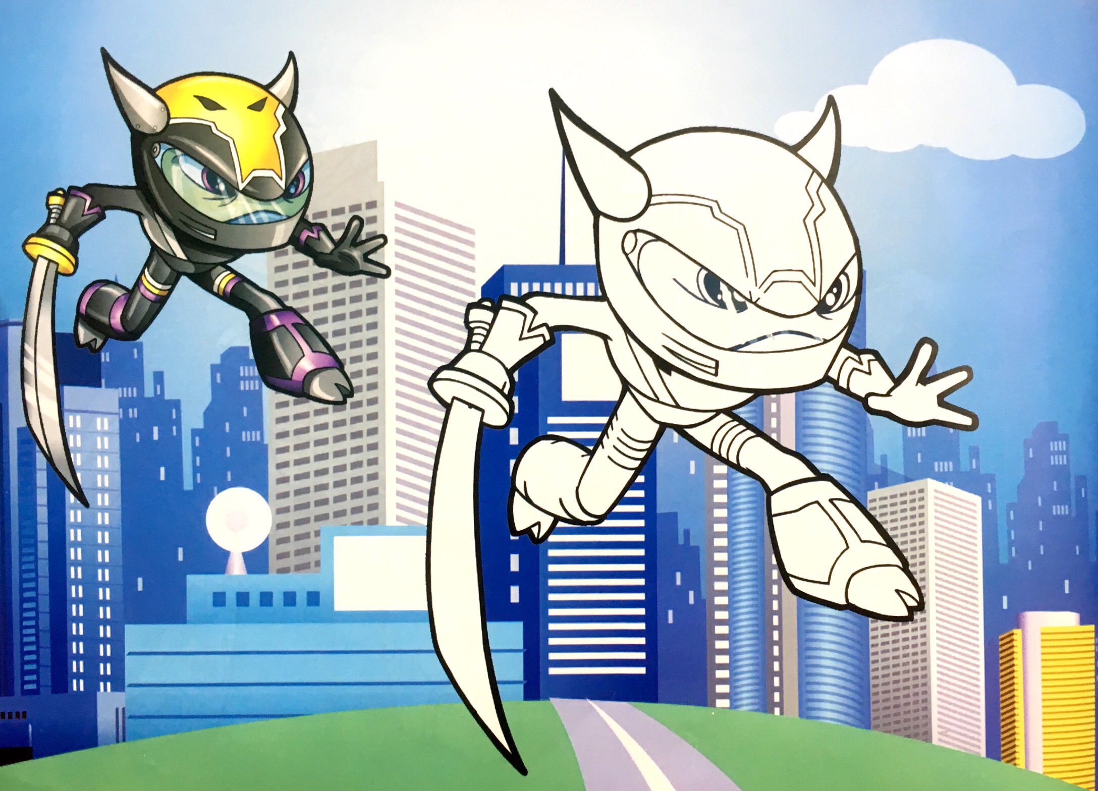 bé chơi với bút màu - rô - bốt - Ảnh 8