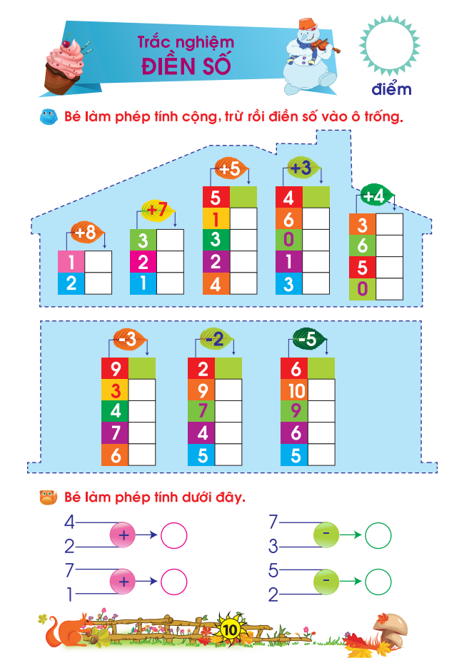 bé chuẩn bị vào lớp 1 - vở bé làm toán trắc nghiệm (dành cho bé từ 5-6 tuổi) (tái bản 2021) - Ảnh 11