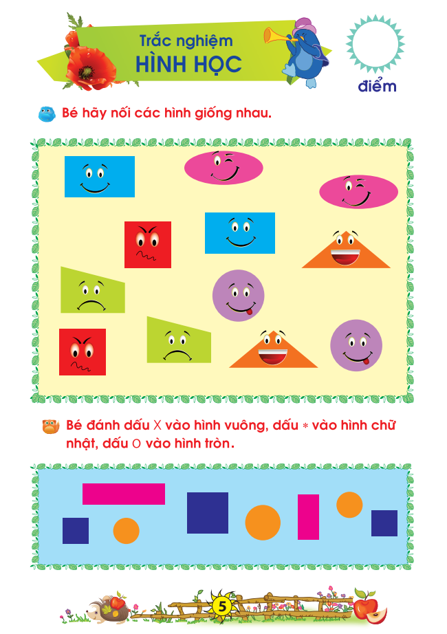 bé chuẩn bị vào lớp 1 - vở bé làm toán trắc nghiệm (dành cho bé từ 5-6 tuổi) (tái bản 2021) - Ảnh 6