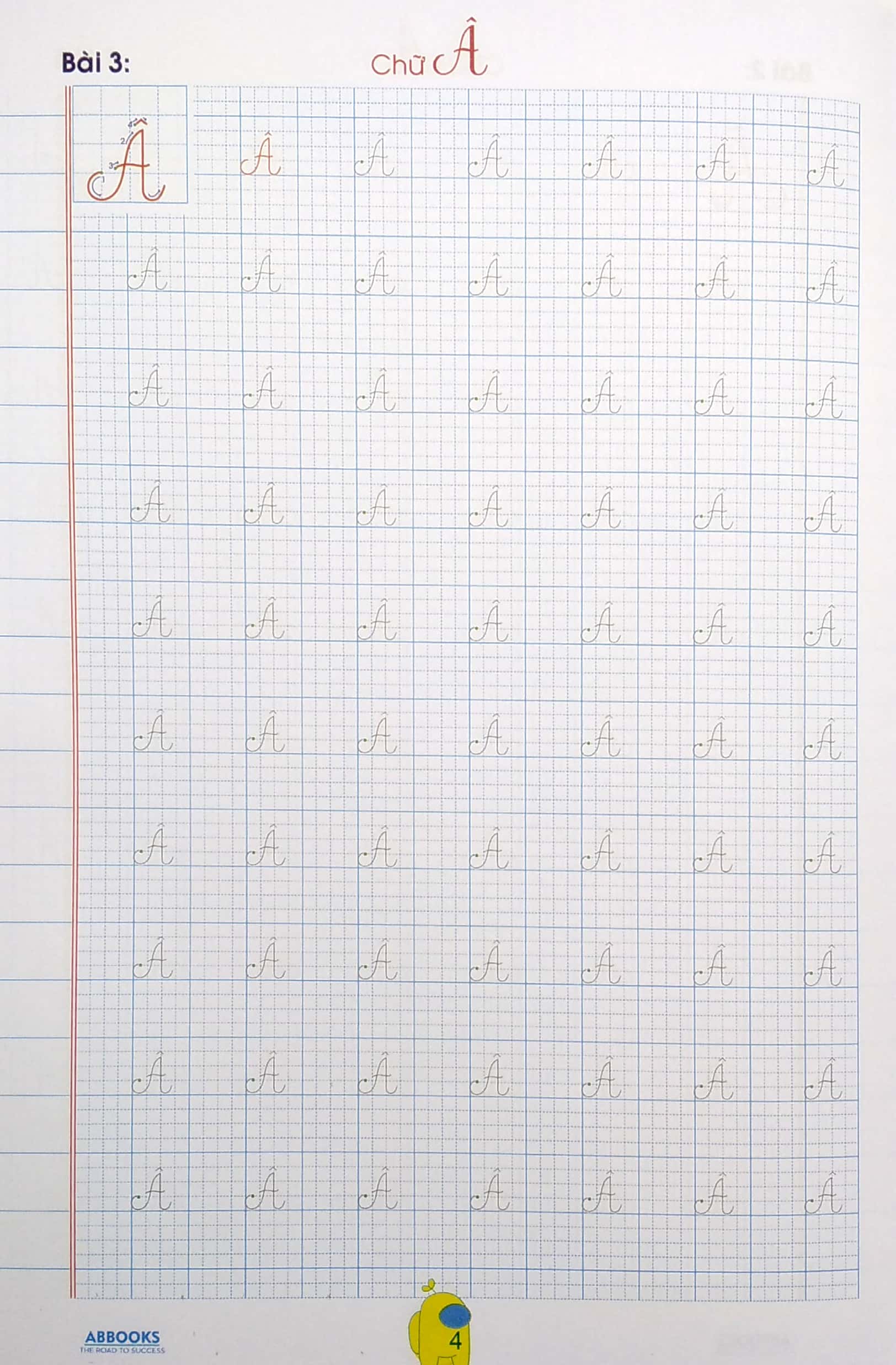 bé chuẩn bị vào lớp 1 - vở tập viết chữ cái viết hoa - Ảnh 6