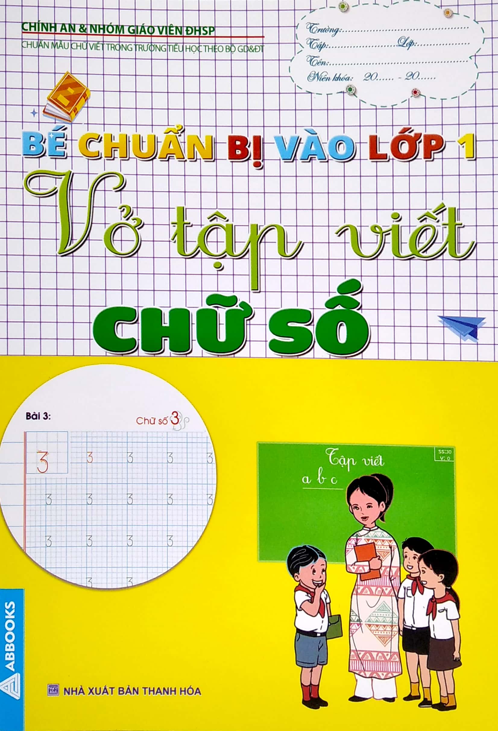 bé chuẩn bị vào lớp 1 - vở tập viết chữ số - Ảnh 2