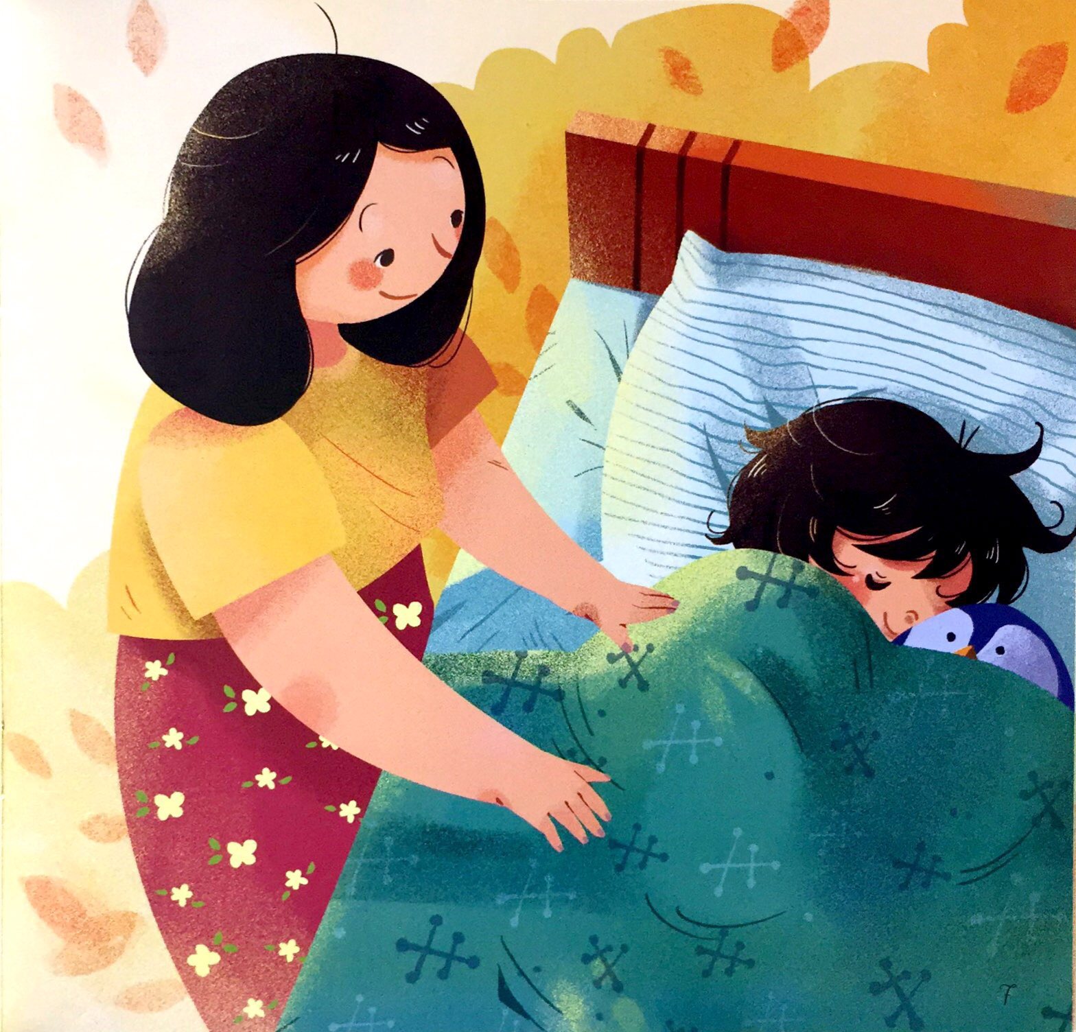 bé con của mẹ ơi! có một con sâu đo bò lên người mình - Ảnh 4