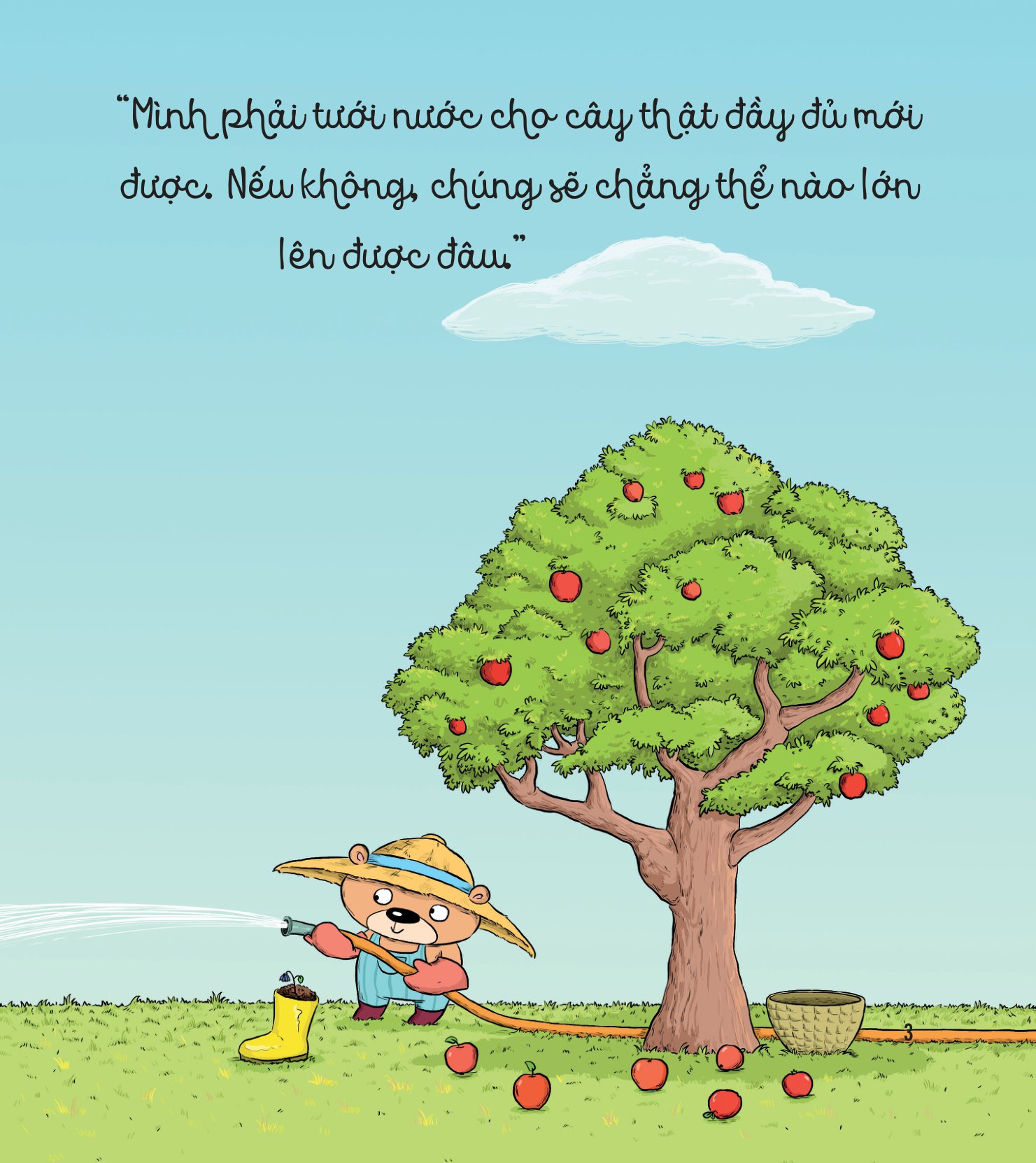 bé học điều hay qua câu chuyện nhỏ - gấu con tinh nghịch - cơn “đại hồng thủy” - Ảnh 4