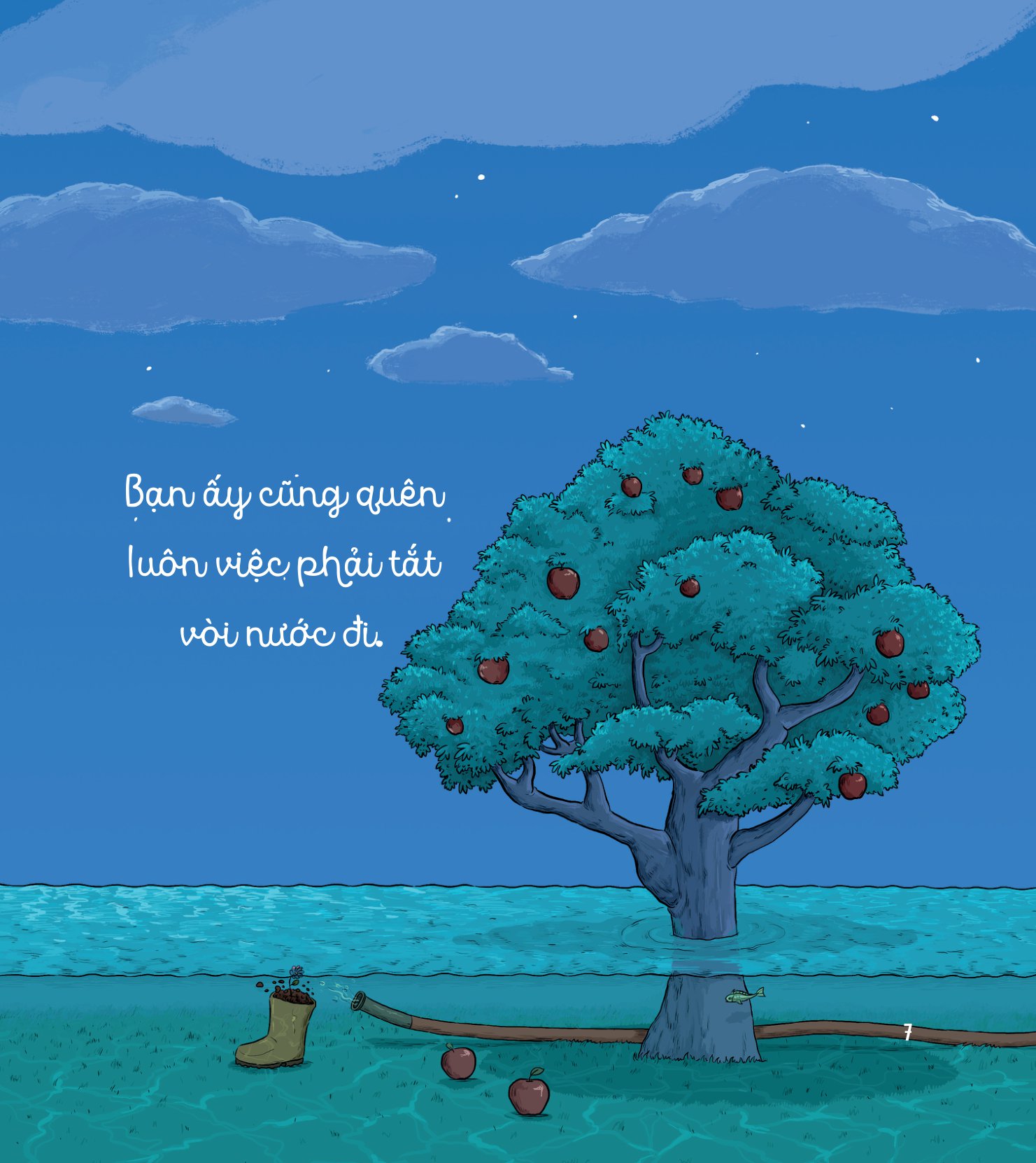 bé học điều hay qua câu chuyện nhỏ - gấu con tinh nghịch - cơn “đại hồng thủy” - Ảnh 8