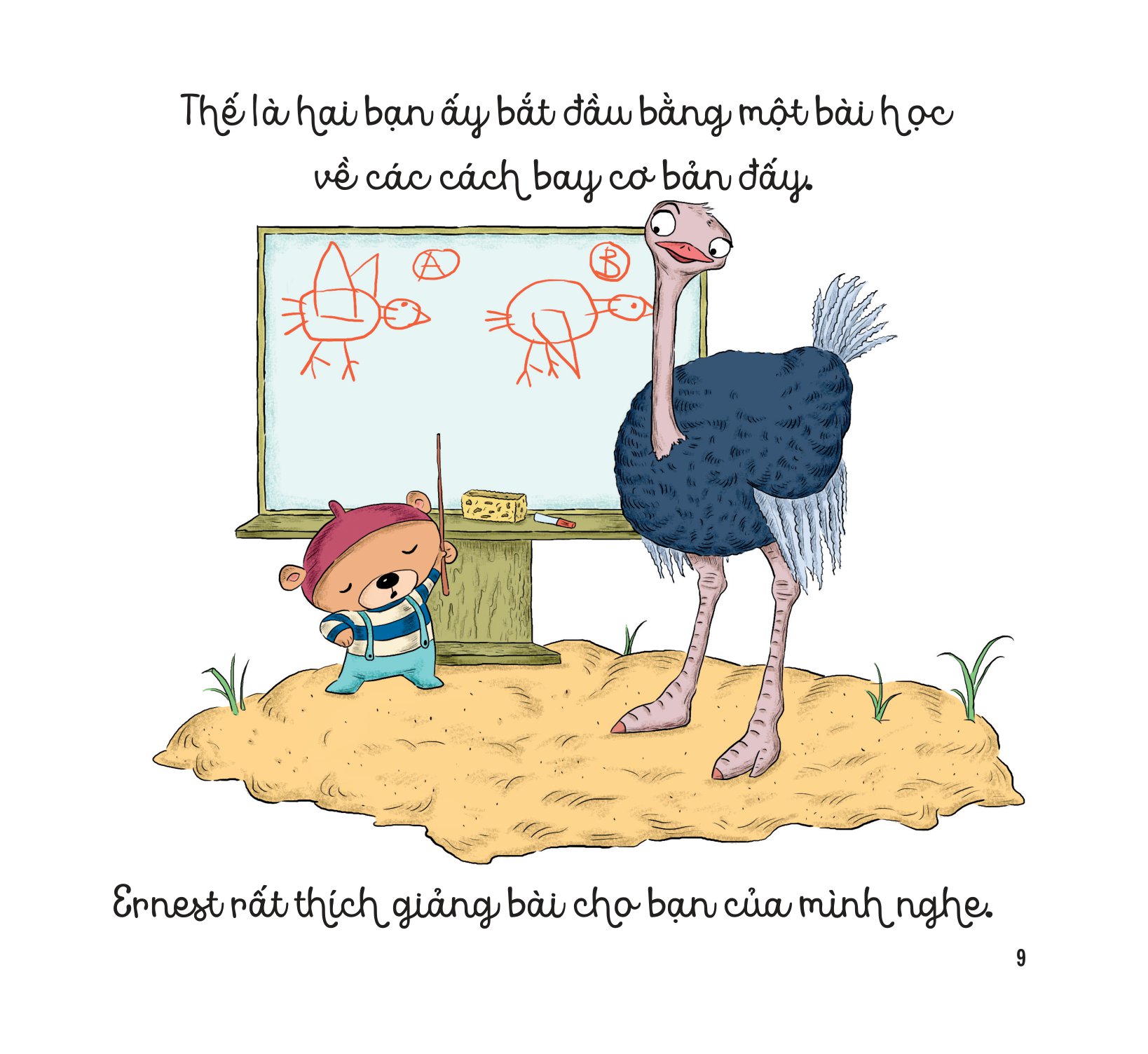 bé học điều hay qua câu chuyện nhỏ - gấu con tinh nghịch - đà điểu ơi, bay lên nào! - Ảnh 10