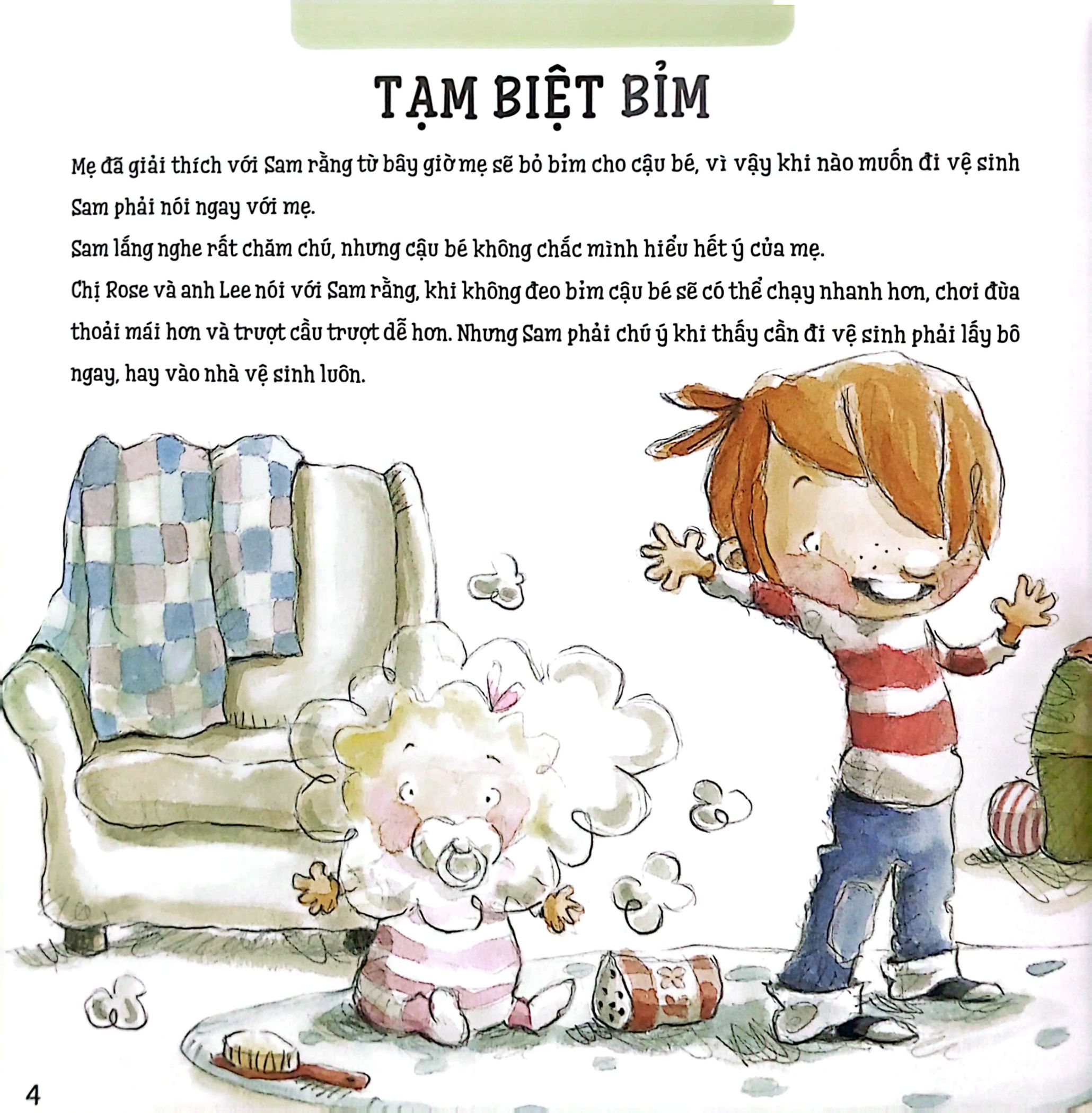 bé học kĩ năng - tự lập - tạm biệt bỉm xinh - Ảnh 5