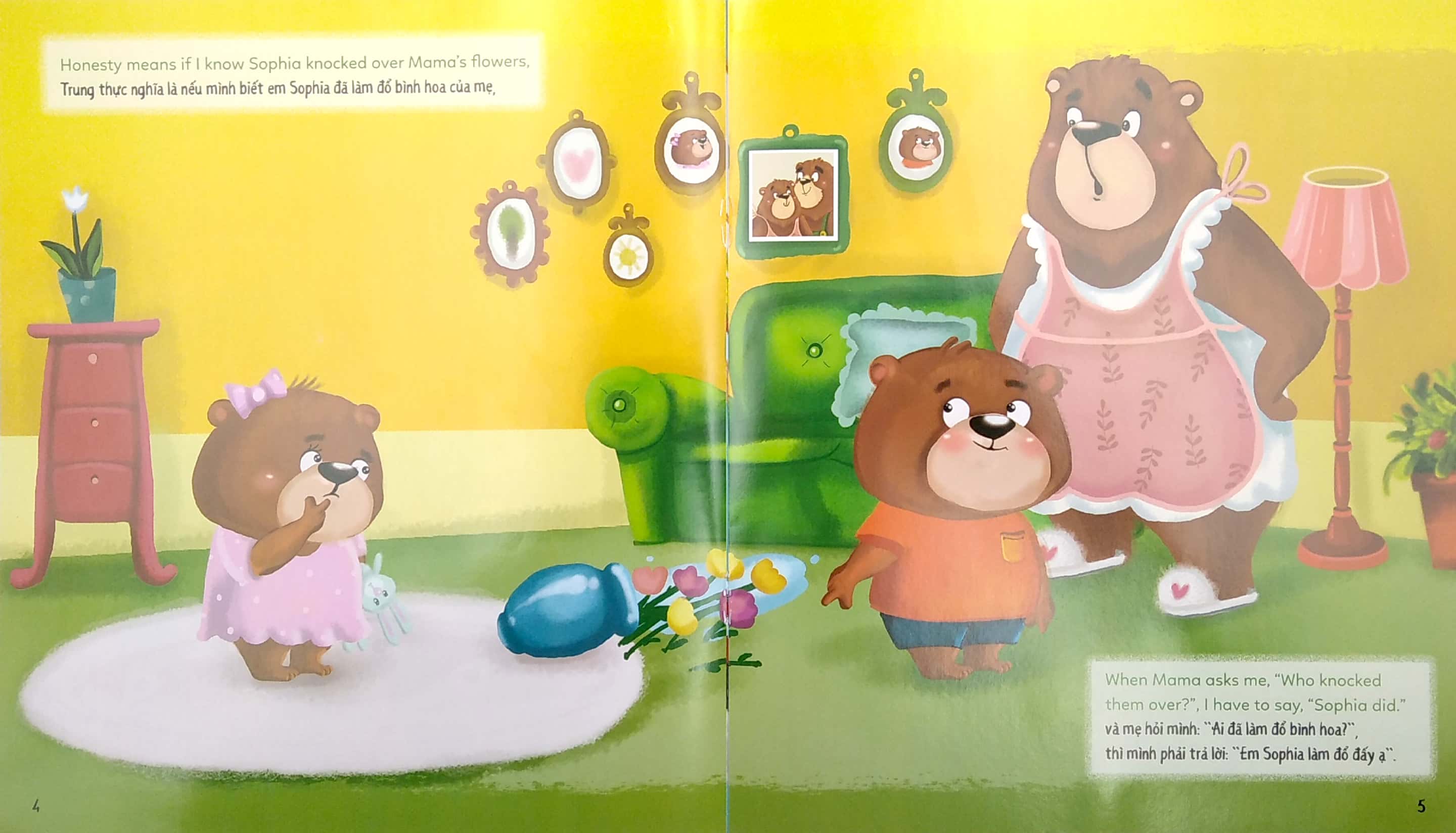 bé học lễ giáo - trung thực (song ngữ) - Ảnh 7