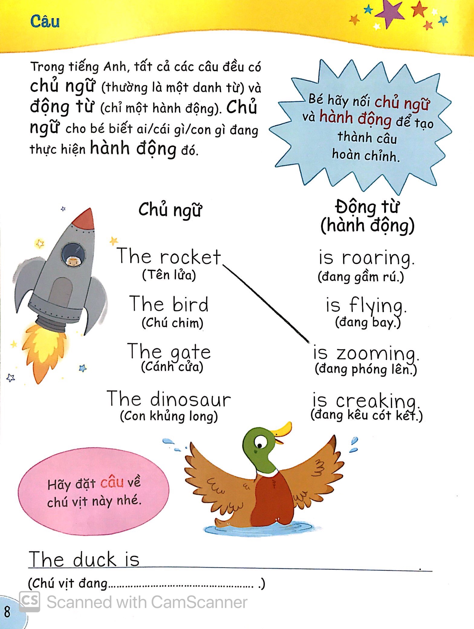 bé học ngữ pháp tiếng anh - động từ (5 - 7 tuổi) - Ảnh 8