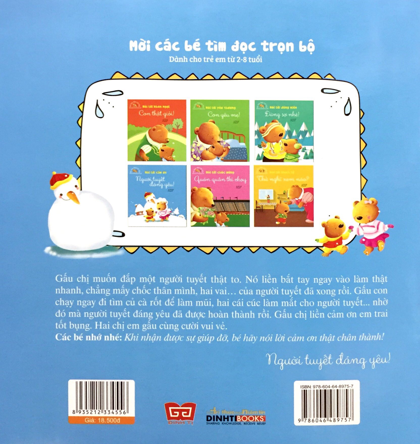 bé học nói lời hay - nói lời cảm ơn - người tuyết đáng yêu! - Ảnh 10