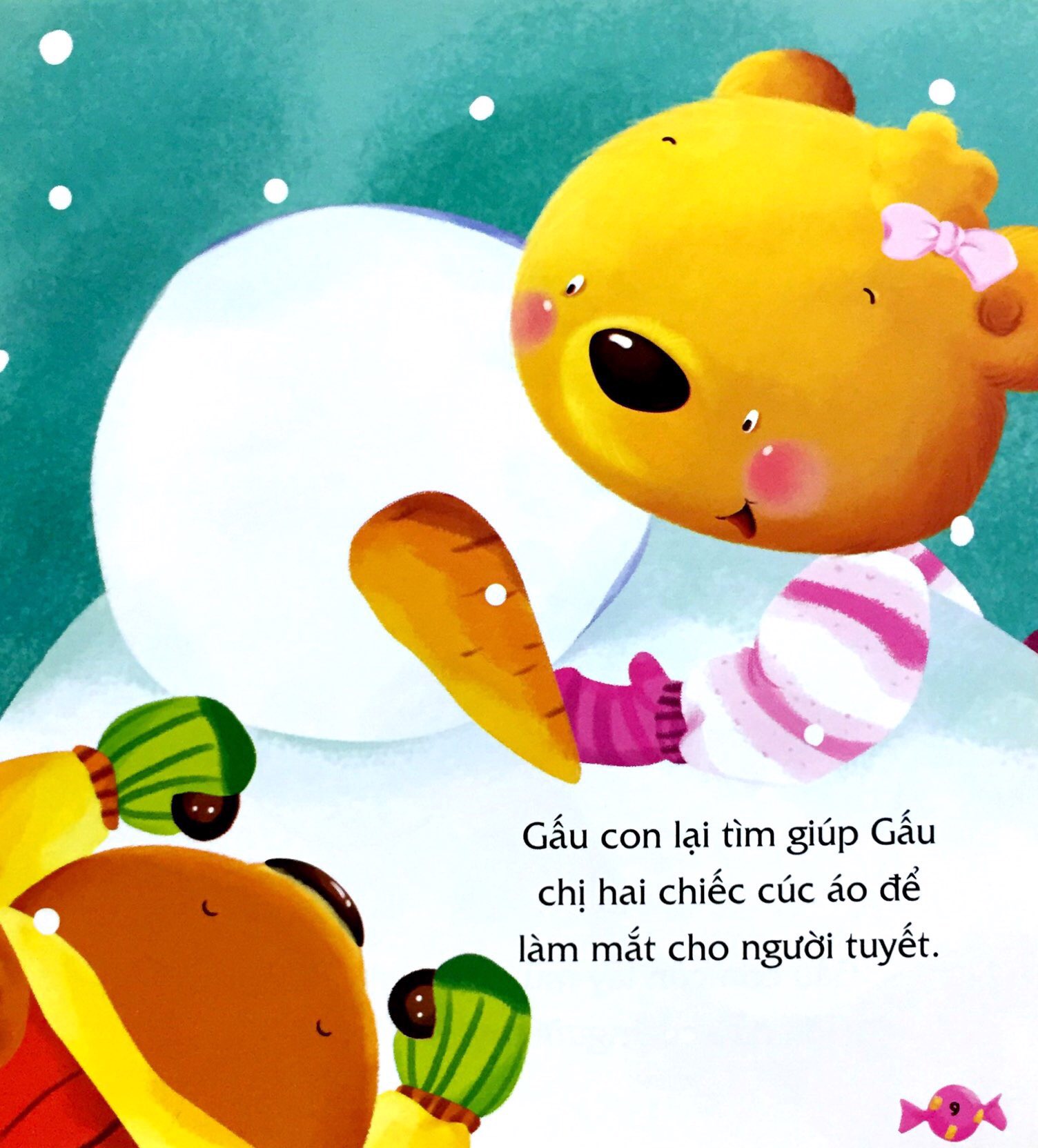 bé học nói lời hay - nói lời cảm ơn - người tuyết đáng yêu! - Ảnh 8