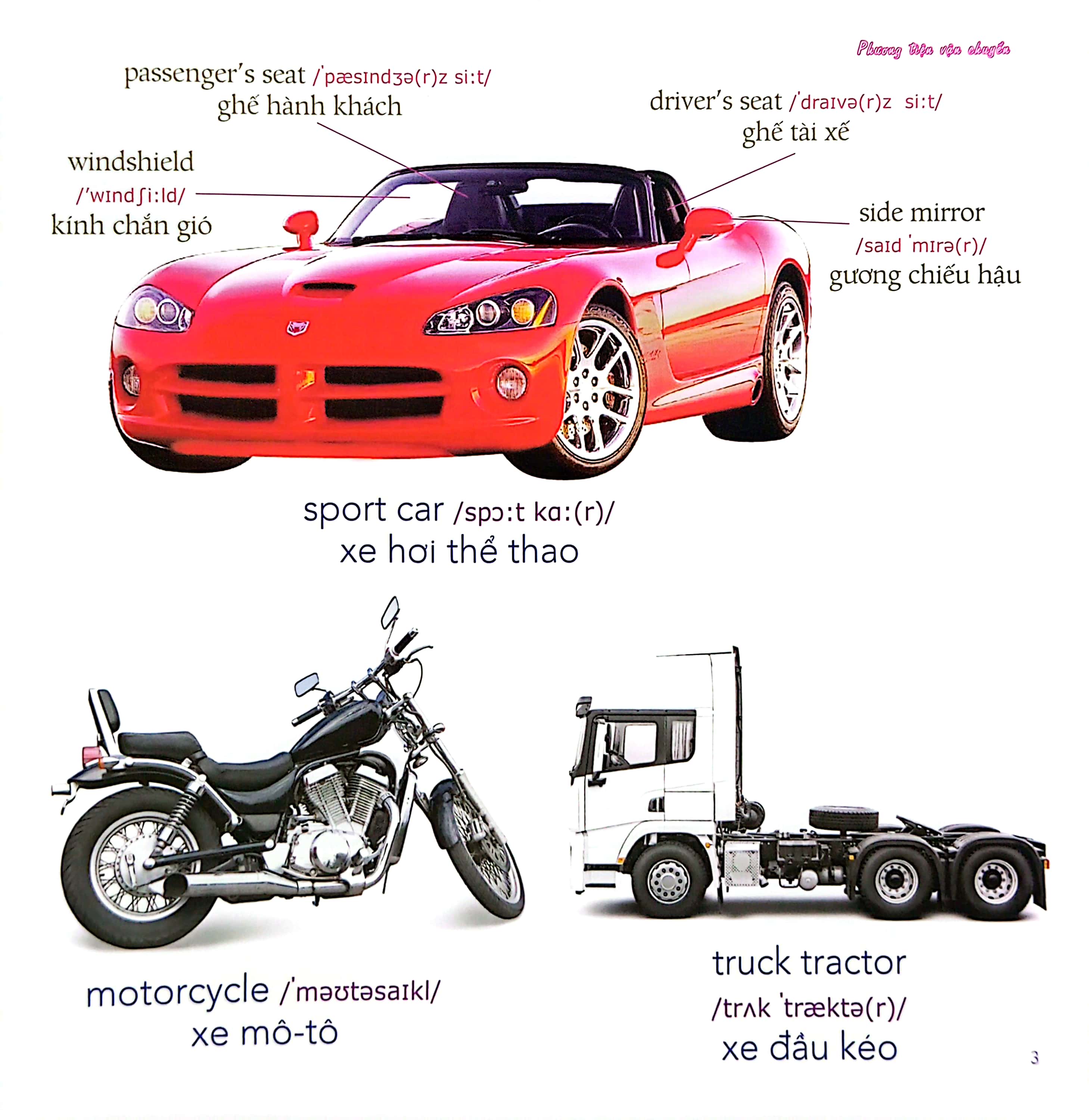 bé học tiếng anh qua hình ảnh - english for children - phương tiện vận chuyển - transportations - Ảnh 4