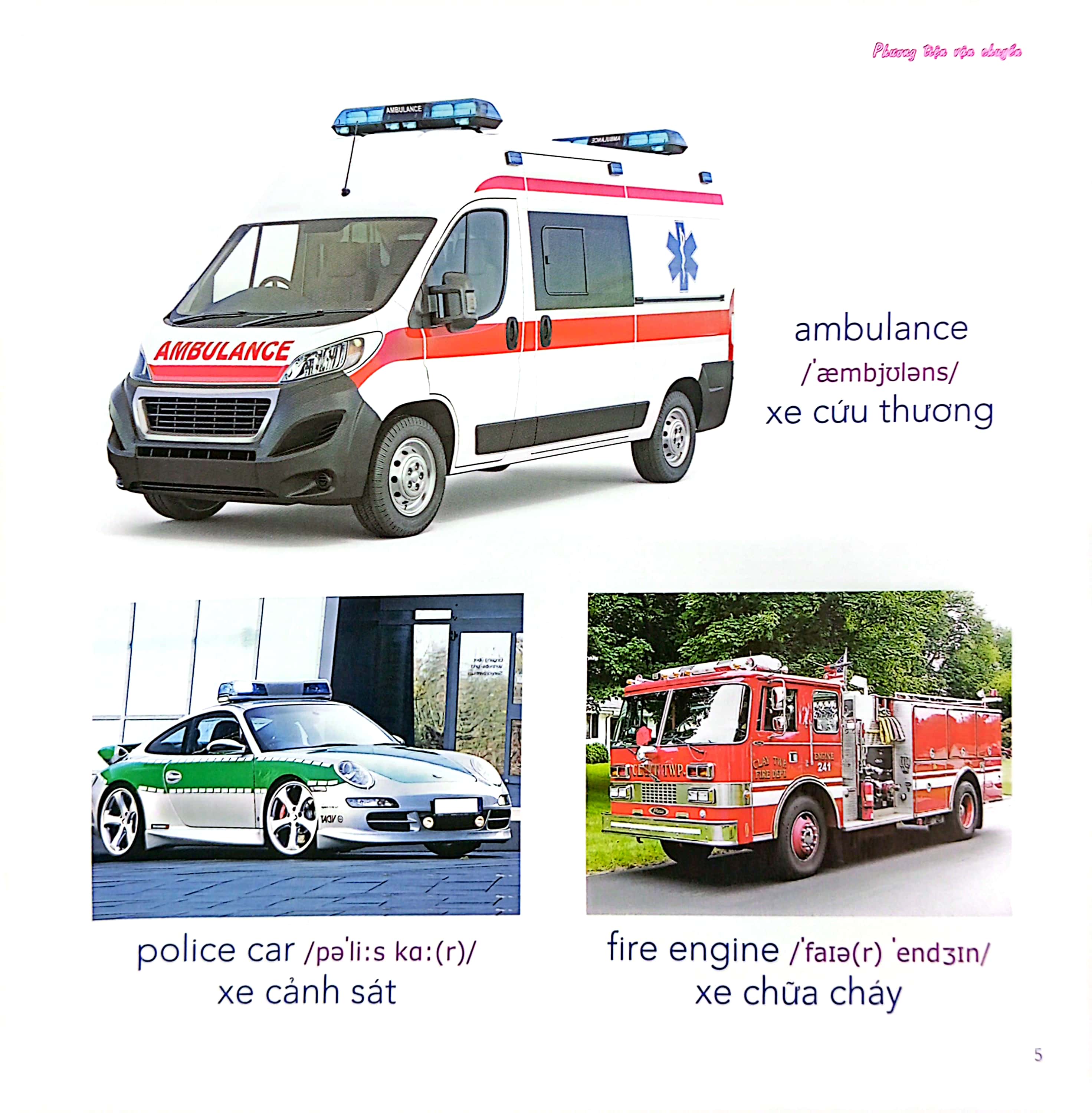 bé học tiếng anh qua hình ảnh - english for children - phương tiện vận chuyển - transportations - Ảnh 6