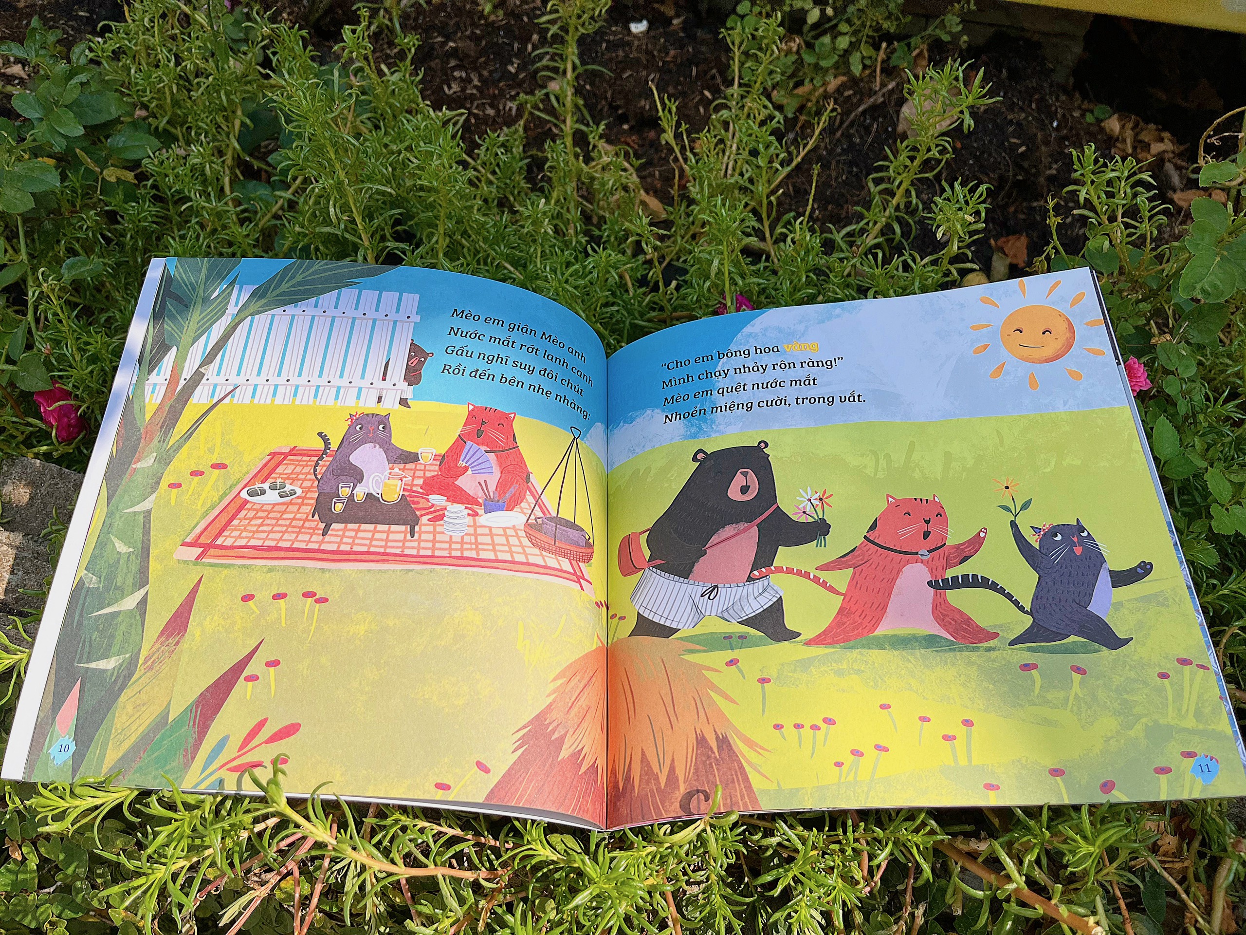 bé học yêu thương và chia sẻ - bảy bông hoa của gấu con - câu chuyện ngọt ngào về sự quan tâm và chia sẻ - Ảnh 2