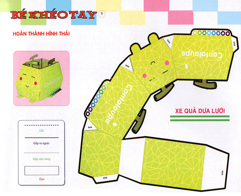 bé khéo tay - cắt và dán hình 3d - bé khéo tay - Ảnh 10