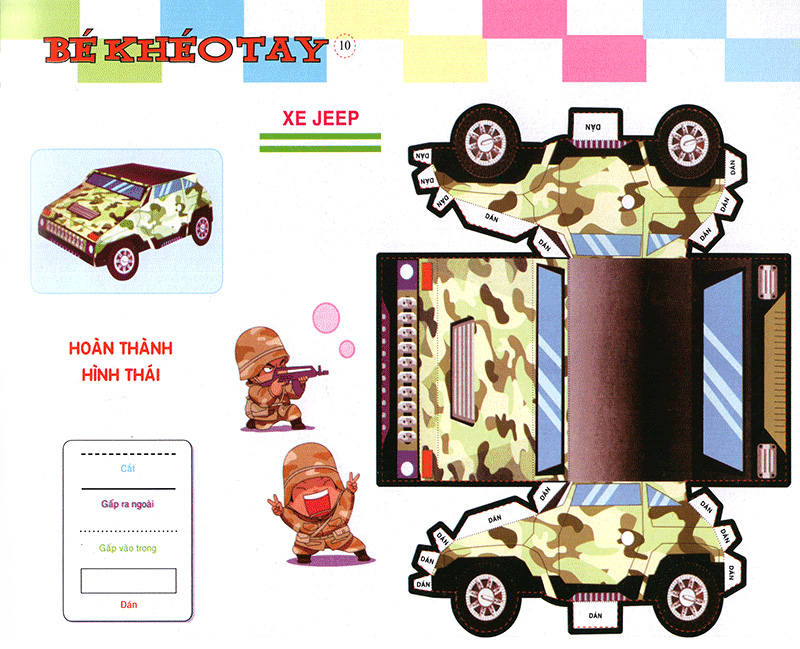 bé khéo tay - cắt và dán hình 3d - bé khéo tay - Ảnh 11