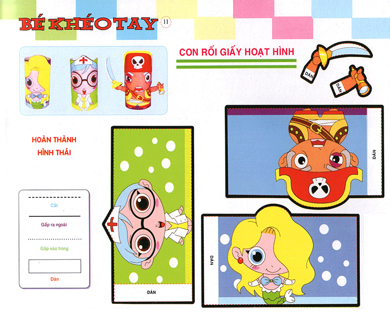 bé khéo tay - cắt và dán hình 3d - bé khéo tay - Ảnh 12