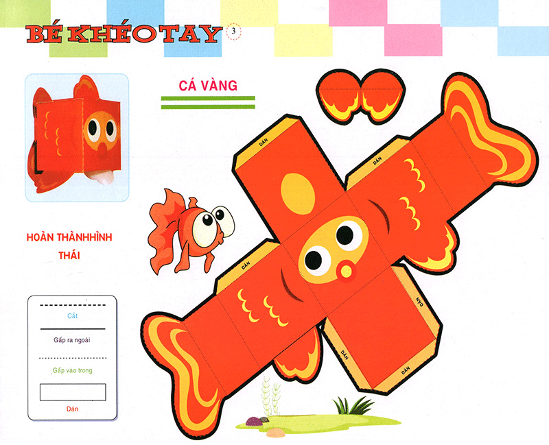 bé khéo tay - cắt và dán hình 3d - bé khéo tay - Ảnh 4