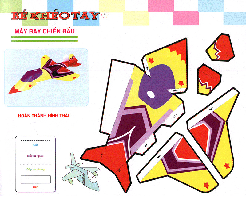 bé khéo tay - cắt và dán hình 3d - bé khéo tay - Ảnh 5