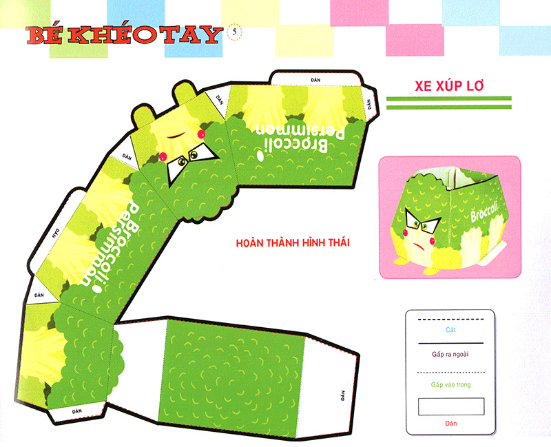bé khéo tay - cắt và dán hình 3d - bé khéo tay - Ảnh 6