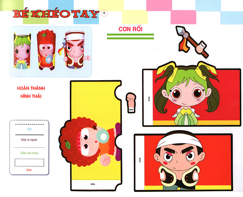 bé khéo tay - cắt và dán hình 3d - bé khéo tay - Ảnh 7