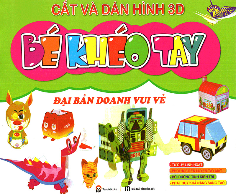 bé khéo tay - cắt và dán hình 3d - đại bản doanh vui vẻ - Ảnh 2