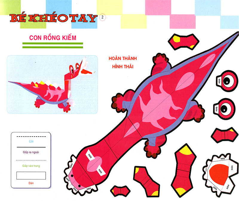 bé khéo tay - cắt và dán hình 3d - đại bản doanh vui vẻ - Ảnh 3