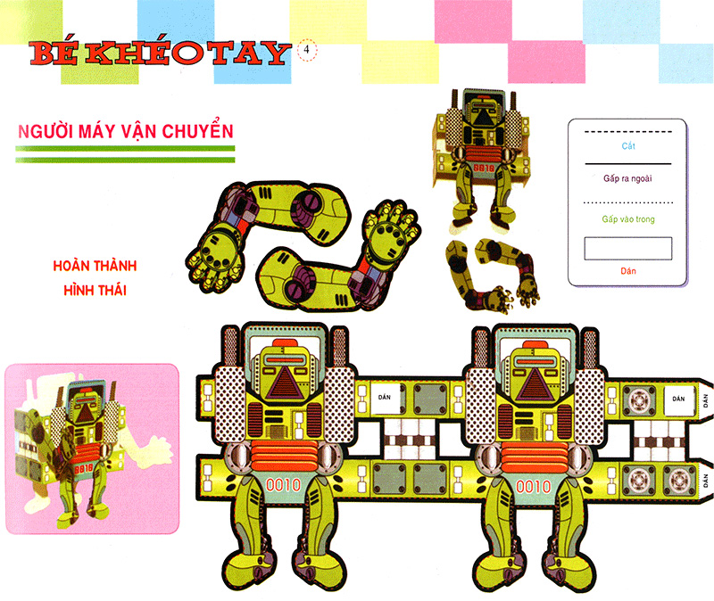 bé khéo tay - cắt và dán hình 3d - đại bản doanh vui vẻ - Ảnh 5