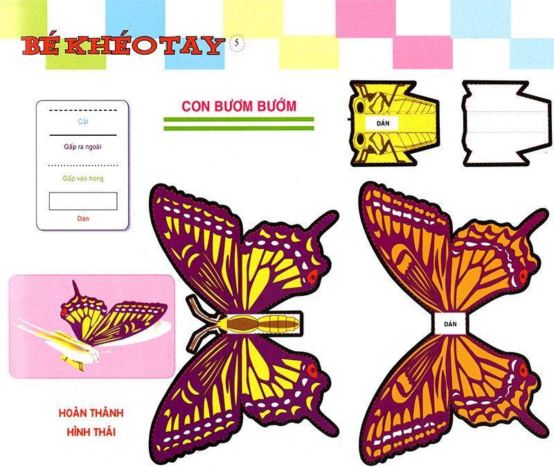 bé khéo tay - cắt và dán hình 3d - đại bản doanh vui vẻ - Ảnh 6