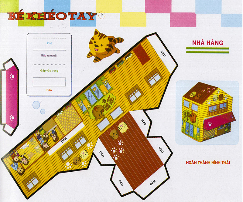 bé khéo tay - cắt và dán hình 3d - giải trí phát triển trí tuệ - Ảnh 11