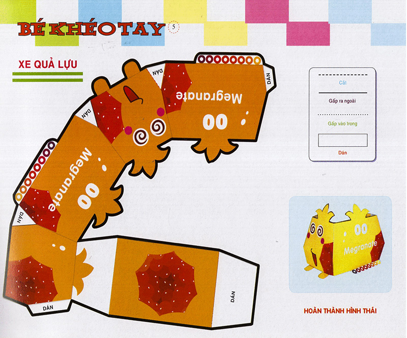 bé khéo tay - cắt và dán hình 3d - giải trí phát triển trí tuệ - Ảnh 7