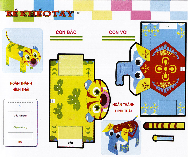 bé khéo tay - cắt và dán hình 3d - hoạt hình hấp dẫn - Ảnh 11