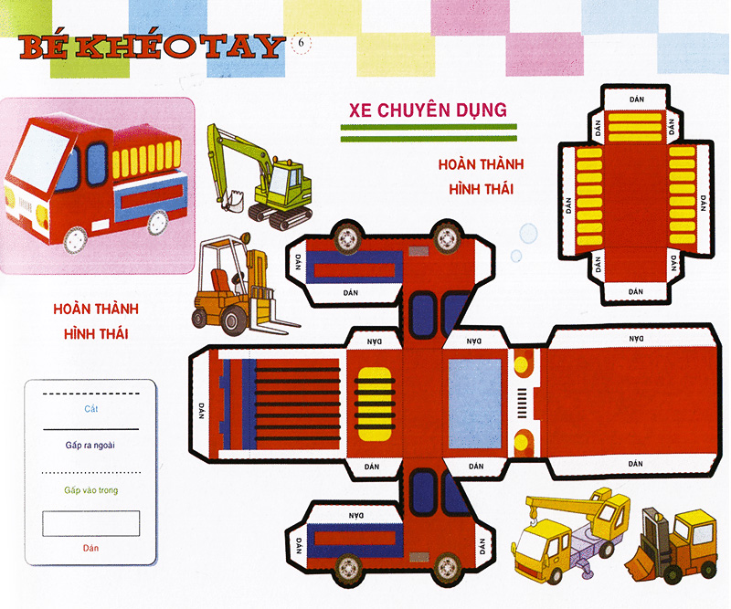 bé khéo tay - cắt và dán hình 3d - hoạt hình hấp dẫn - Ảnh 7