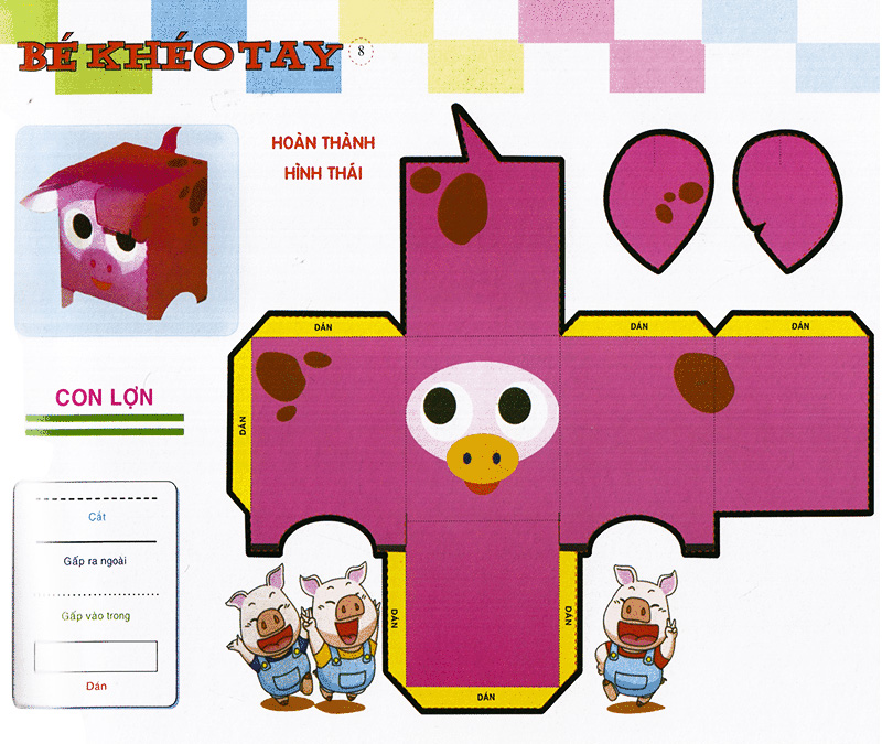 bé khéo tay - cắt và dán hình 3d - hoạt hình hấp dẫn - Ảnh 9