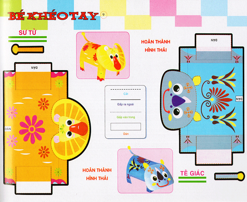 bé khéo tay - cắt và dán hình 3d - khu hứng thú - Ảnh 10