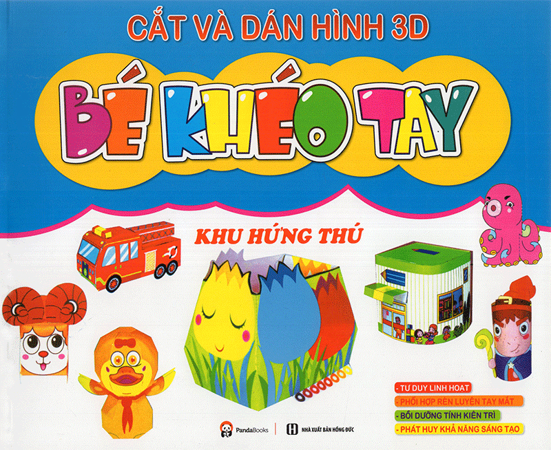 bé khéo tay - cắt và dán hình 3d - khu hứng thú - Ảnh 2