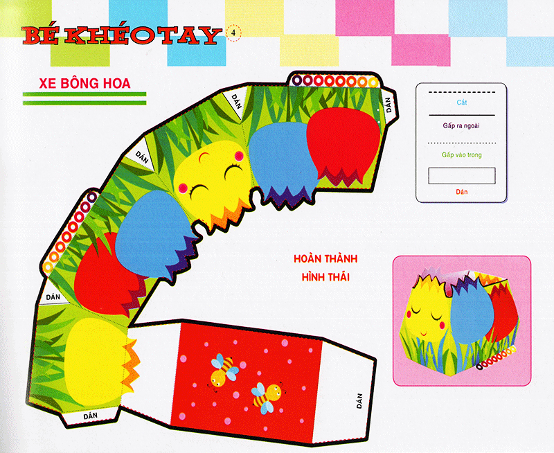 bé khéo tay - cắt và dán hình 3d - khu hứng thú - Ảnh 5